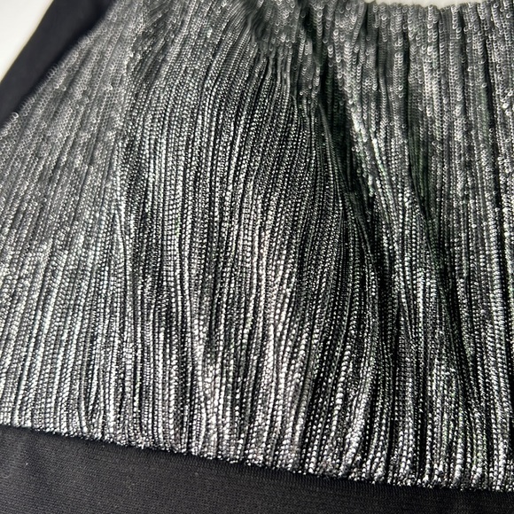 Sweet Storm Black and Silver Metallic Party Dress, Size Small - Picture 4 of 9